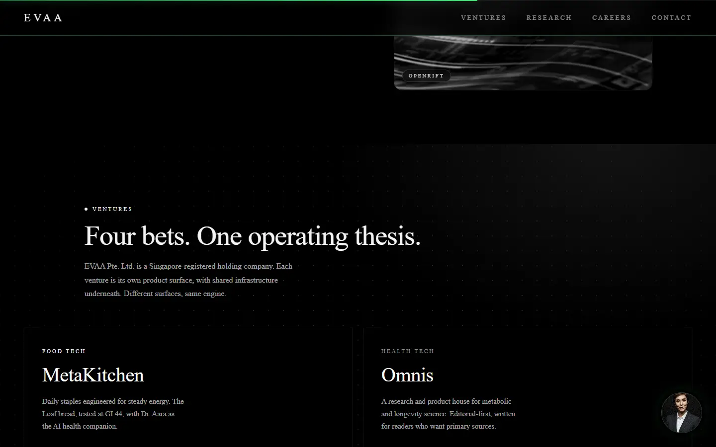 EVAA Enterprises, desktop screen 4